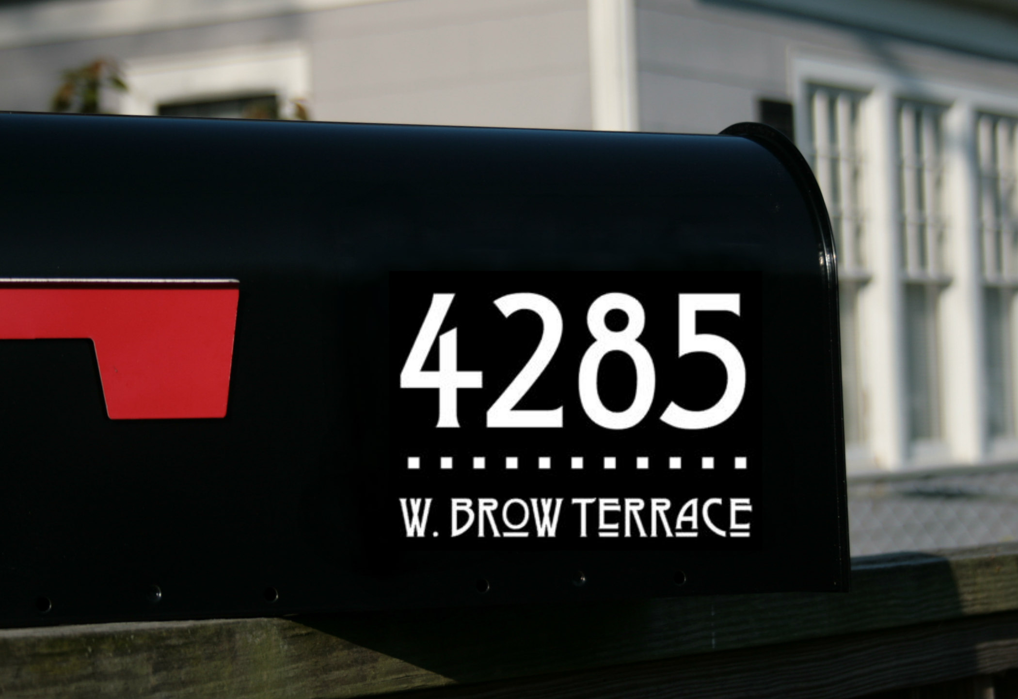 Mailbox Address Number Initial Decal One for each side Customized Set of 2 Decals included in set!
